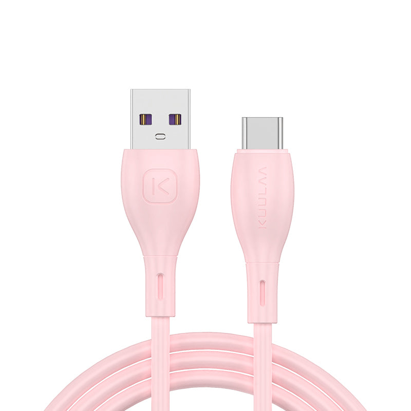 KUULAA USB Lightning 2M latauskaapeli, vaaleanpunainen
